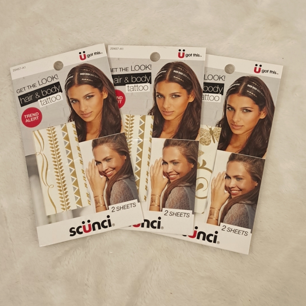 Scunci Tattoo Sheets 3 Packages